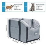 Boîte de siège de sécurité portable pour animaux de compagnie, console de contrôle, accent, siège de voiture pour chien, accoudoir de voiture, boîte en peluche épaisse pour petit chien, chat, voyage