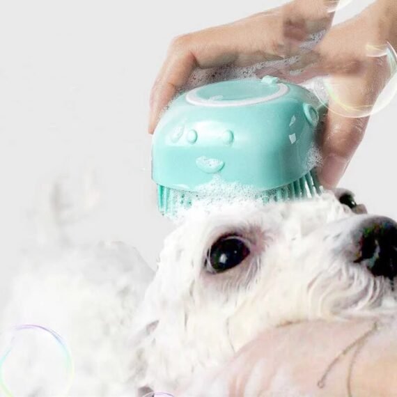 Brosse de Lavage en Silicone pour Chien et Chat, Spray de Tête, Shampoing, Peigne, Douche, Nettoyage des Pattes, Outils de Bain, Livraison Gratuite