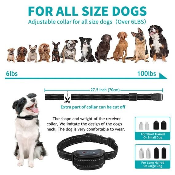 Collier de dressage électrique pour chien, 1000 pieds, télécommande, colliers anti-aboiement pour chiens, Vibration, choc sonore, Rechargeable, étanche