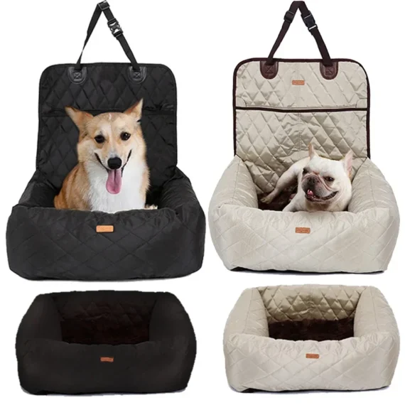 Coussin de siège de voiture pliable Electrolux pour animaux de compagnie, maison de transport sûre, sac pour chiot, accessoires de voyage de voiture, panier étanche, 2 en 1