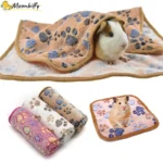 Couverture en Polymères Doux et Chaud pour Petit Animal de Compagnie, Accessoire de Lit pour Hamster, Cochon d'Inde, Glute, Sourire, Lapin, Kasgehogs