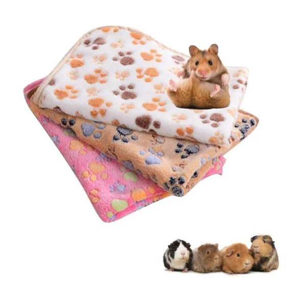 Couverture en Polymères Doux et Chaud pour Petit Animal de Compagnie, Accessoire de Lit pour Hamster, Cochon d'Inde, Glute, Sourire, Lapin, Kasgehogs