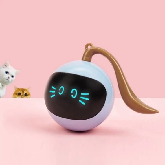Jouet coule intelligent automatique pour animaux de compagnie, boule LED colorée, jouets auto-rotatifs, aste par USB, boule électronique pour chaton