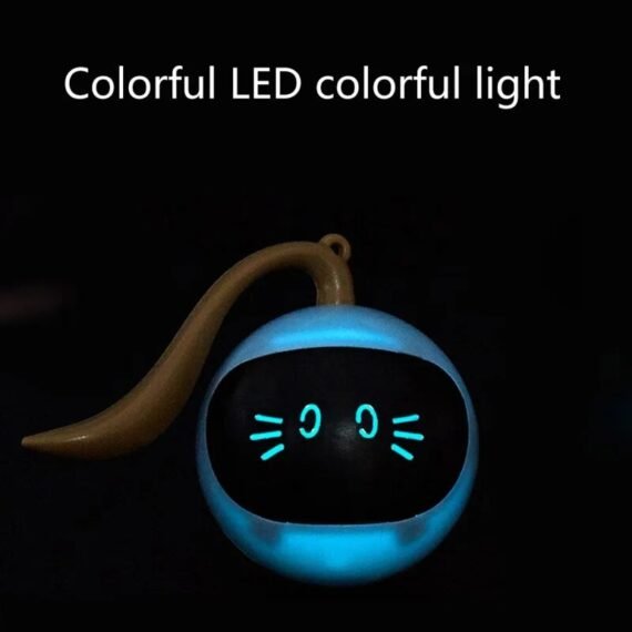 Jouet coule intelligent automatique pour animaux de compagnie, boule LED colorée, jouets auto-rotatifs, aste par USB, boule électronique pour chaton