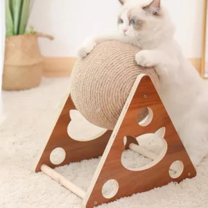 Planche à gratter Interactive pour chat, jouet pour chaton, boule en Sisal, pattes à gratter, animaux de compagnie