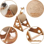 Planche à gratter Interactive pour chat, jouet pour chaton, boule en Sisal, pattes à gratter, animaux de compagnie