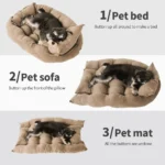 Polymères multifonctions 3 en 1 pour animaux de compagnie, lit de couchage, canapé, chaud, hiver, chiot, chaton, accent, chenil, coussin, doux, chiens, chats