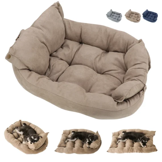 Polymères multifonctions 3 en 1 pour animaux de compagnie, lit de couchage, canapé, chaud, hiver, chiot, chaton, accent, chenil, coussin, doux, chiens, chats