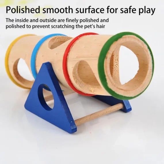 Tube tunnel en bois pour hamster et souris, accessoires de jouet