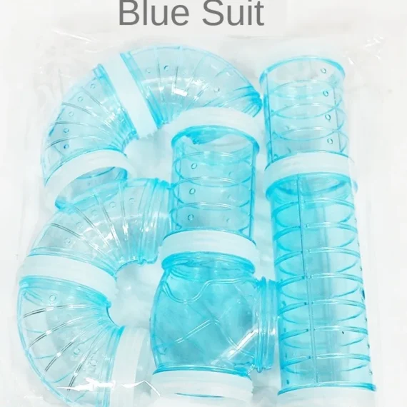 Tunnel de hamster transparent pour petits animaux de compagnie, jouet de piste, pipeline d'entraînement sportif, jeu de bricolage, accessoires pour animaux de compagnie, 8 pièces par ensemble